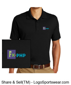 Lightweight FX.php Four Color Logo Polo (Black) Design Zoom
